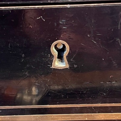 Antique Glove box - Blackened wood - Napoleon III Victorian period