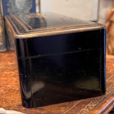Antique Glove box - Blackened wood - Napoleon III Victorian period