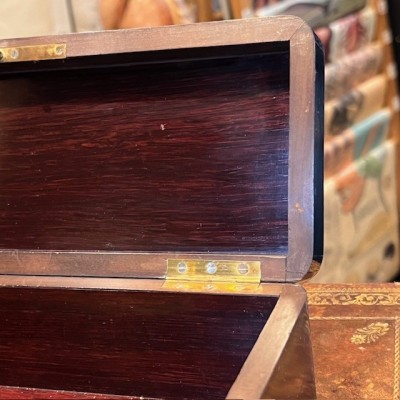 Antique Glove box - Blackened wood - Napoleon III Victorian period