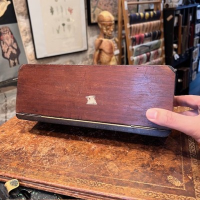 Antique Glove box - Blackened wood - Napoleon III Victorian period