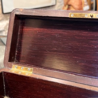 Antique Glove box - Blackened wood - Napoleon III Victorian period