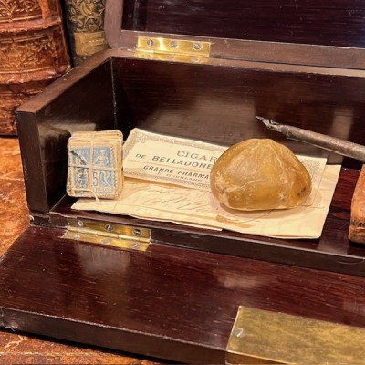 Antique Glove box - Blackened wood - Napoleon III Victorian period