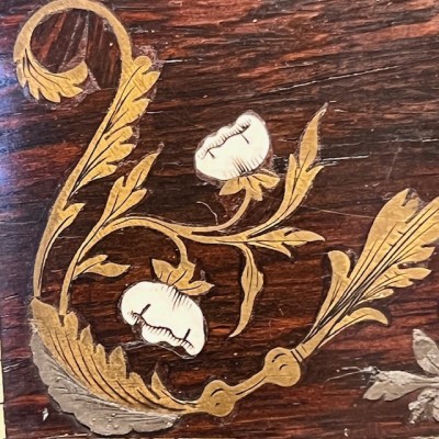 Boîte à gants d'époque Napoléon III - Palissandre et Marqueterie en os