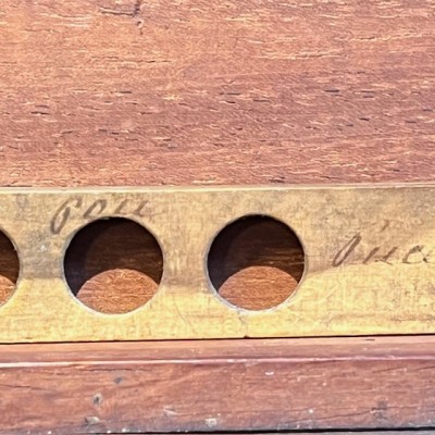 Antique drum microscope in brass -  Mahogany box - XIXth century