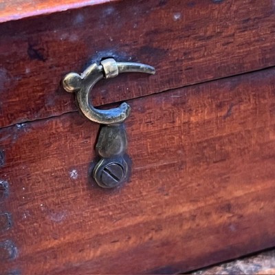 Microscope en laiton à tambour -  Coffret acajou - XIXème siècle