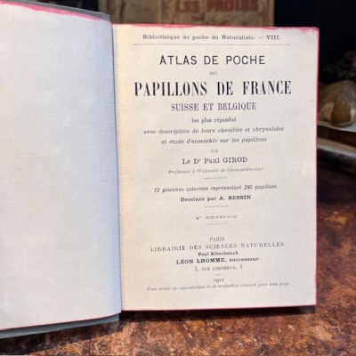 Pocket Atlas of Butterflies of France, Switzerland and Belgium - 1912