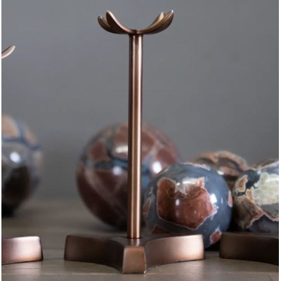 Socle fleur en métal pour boule ou sphère - Base - support