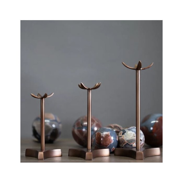 Socle fleur en métal pour boule ou sphère - Base - support