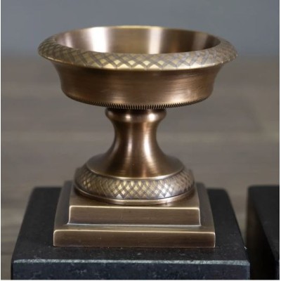 Socle Médicis - Laiton et marbre pour minéraux boule - Base - support