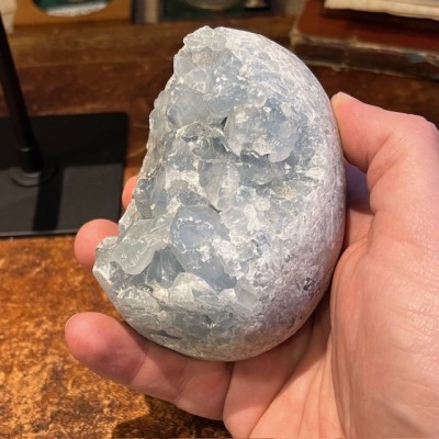 Celestine Egg - Mineral WITH base