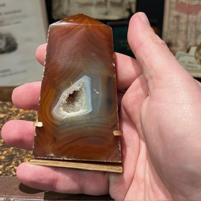 Tranche d'Agate sur socle - Amérique du Sud