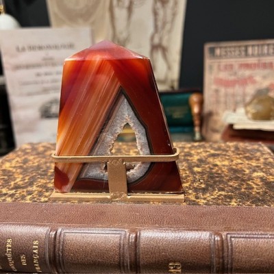 Tranche d'Agate sur socle - Amérique du Sud