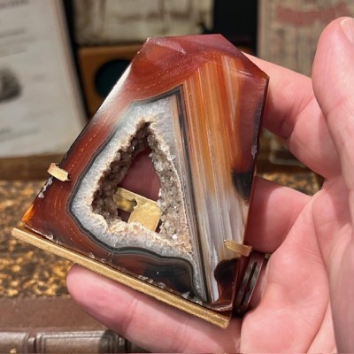 Tranche d'Agate sur socle - Amérique du Sud