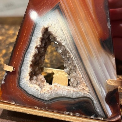 Tranche d'Agate sur socle - Amérique du Sud