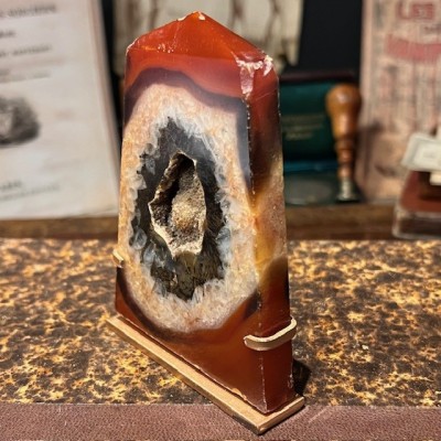 Tranche d'Agate sur socle - Amérique du Sud