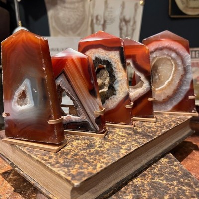 Tranche d'Agate sur socle - Amérique du Sud