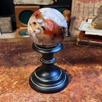 Sphère d'Agate Sardonyx - Minéral sans socle