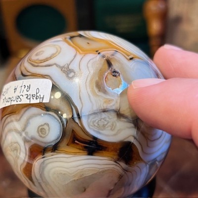 Sardonyx agate Sphere - Mineral without base