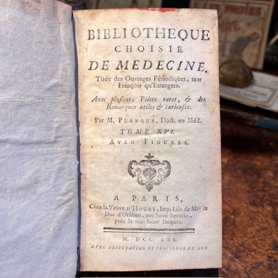 Bibliothèque de Médecine - François Planque -1761 - 10 planches