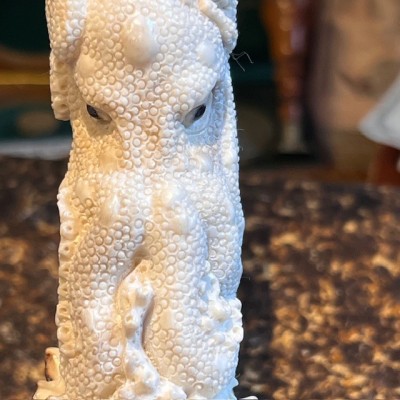 Totem aux 3 pieuvres - Sculpture en bois de cerf