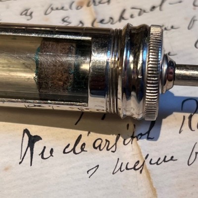 Syringe for antidiphteria serum: Dr Roux method - XXth century