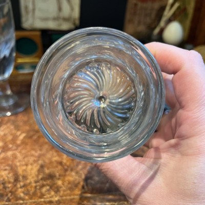 Antique twisted glass for Absinthe