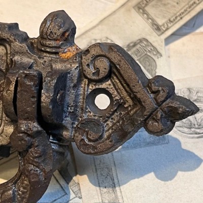 Antique Coffin handle - Skull and crossbones 1900/1930