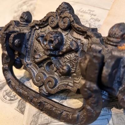 Antique Coffin handle - Skull and crossbones 1900/1930