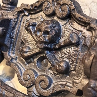 Antique Coffin handle - Skull and crossbones 1900/1930