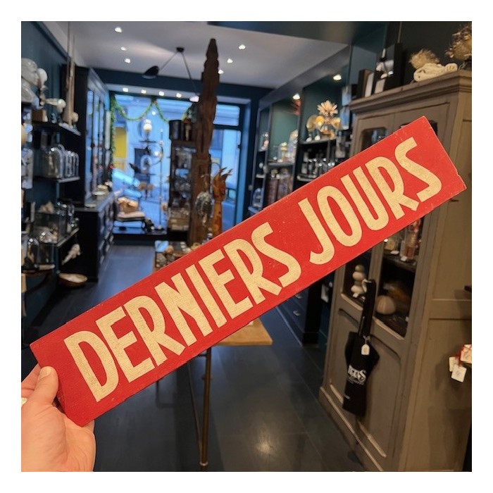 LAST DAYS - Antique painted Cinema plywood sign for final screenings