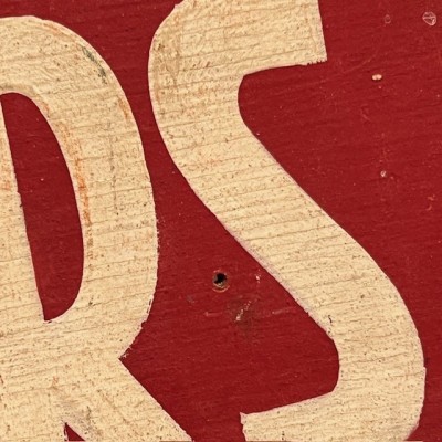 LAST DAYS - Antique painted Cinema plywood sign for final screenings