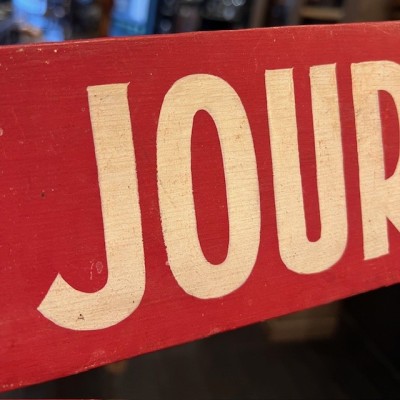 DERNIERS JOURS - Ancien Panneau de Cinéma peint