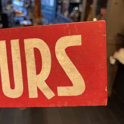 LAST DAYS - Antique painted Cinema plywood sign for final screenings