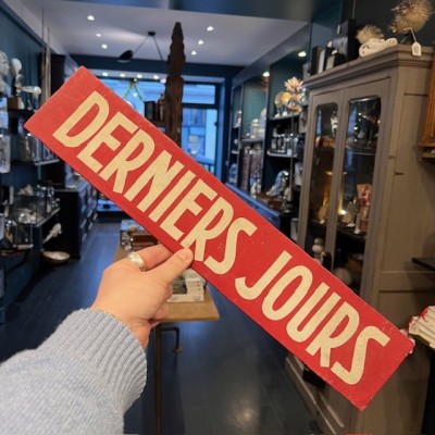 DERNIERS JOURS - Ancien Panneau de Cinéma peint