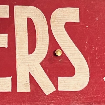 DERNIERS JOURS - Ancien Panneau de Cinéma peint