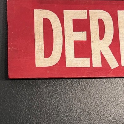 LAST DAYS - Antique painted Cinema plywood sign for final screenings