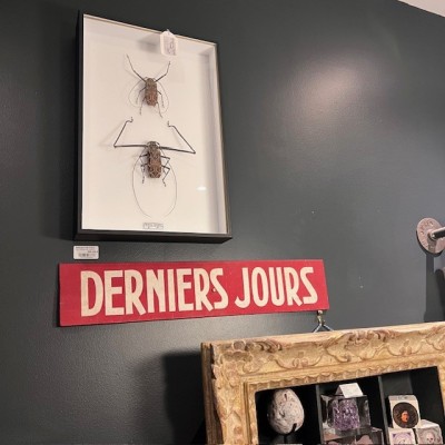 DERNIERS JOURS - Ancien Panneau de Cinéma peint