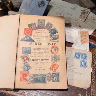 Antique ARTHUR MAURY postage stamp catalog for collections - 1904/1905