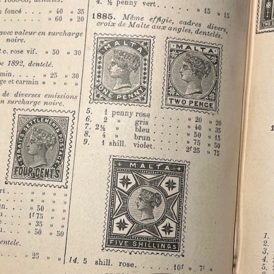 Antique ARTHUR MAURY postage stamp catalog for collections - 1904/1905