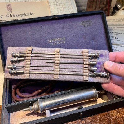 Dr Potain's vacuum cleaner - Antique medical instrument - MATHIEU