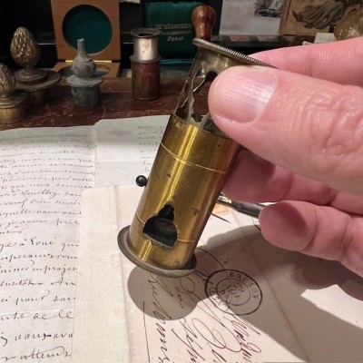 Floroscope - Brass insectoscope - pocket microscope - XIXth century
