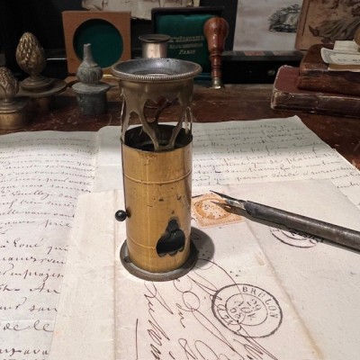 Floroscope - Brass insectoscope - pocket microscope - XIXth century
