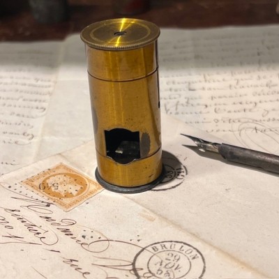 Floroscope - Brass insectoscope - pocket microscope - XIXth century