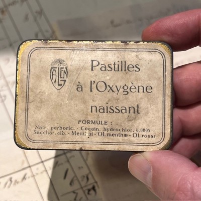 Boîte de pastilles à la Cocaïne - Pastilles à l'Oxygène naissant