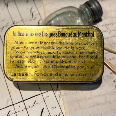 Boîte de dragées à la Cocaïne et Menthol - 1920 - Dragées BENGUE