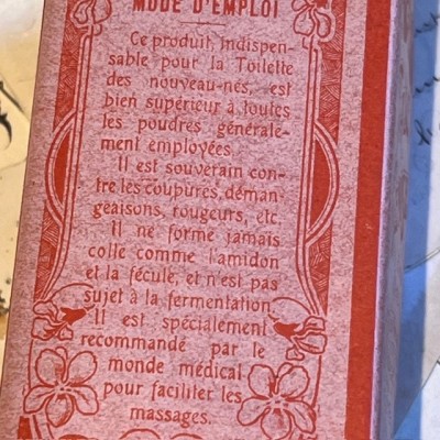 Talc de Venise - Ancienne boîte de Pharmacie en carton - Belle Epoque