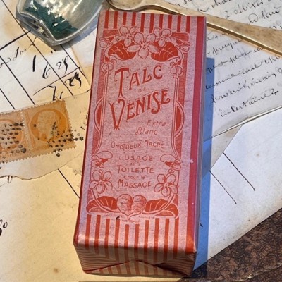 Venice Talcum Powder - Antique cardboard pharmacy box - 1910/1920
