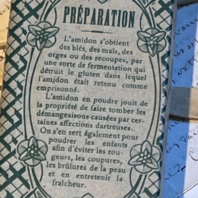 Fleur d'Amidon - Ancienne boîte de Pharmacie en carton - Belle Epoque