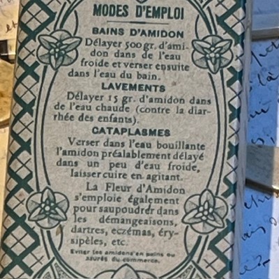 Fleur d'Amidon - Ancienne boîte de Pharmacie en carton - Belle Epoque