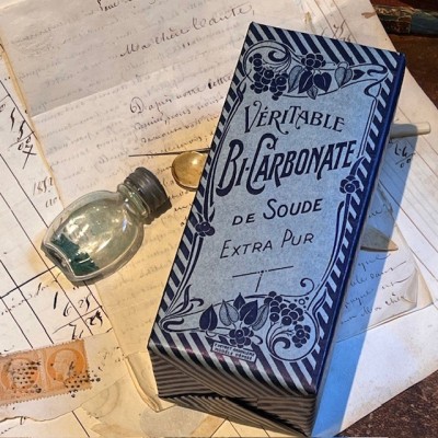 Sodium bicarbonate - Antique cardboard pharmacy box - 1910/1920